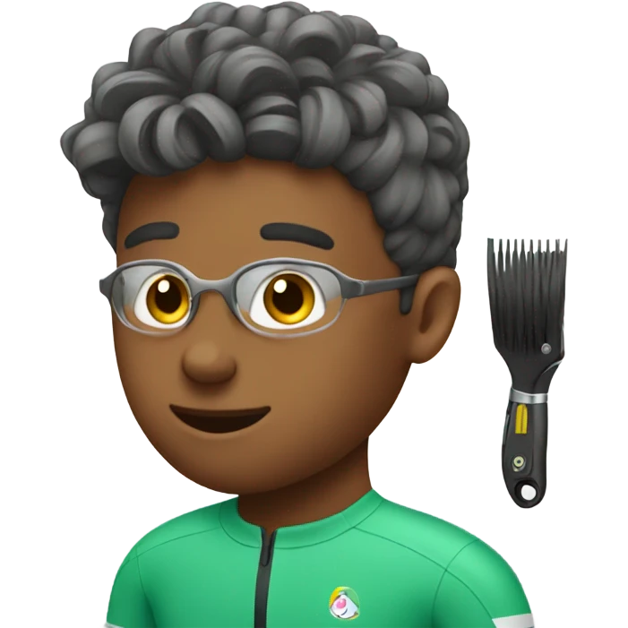 cyclist getting haircut emoji