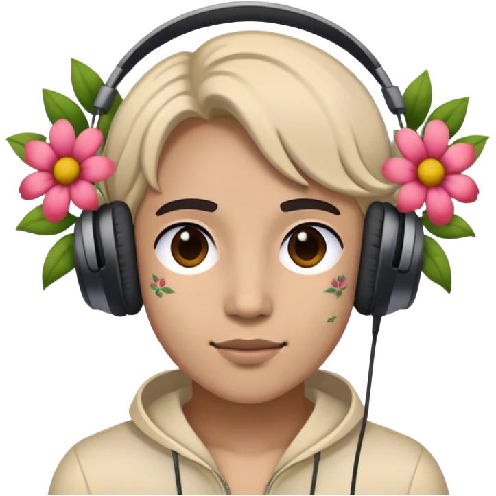 🎧🌺🌸 emoji
