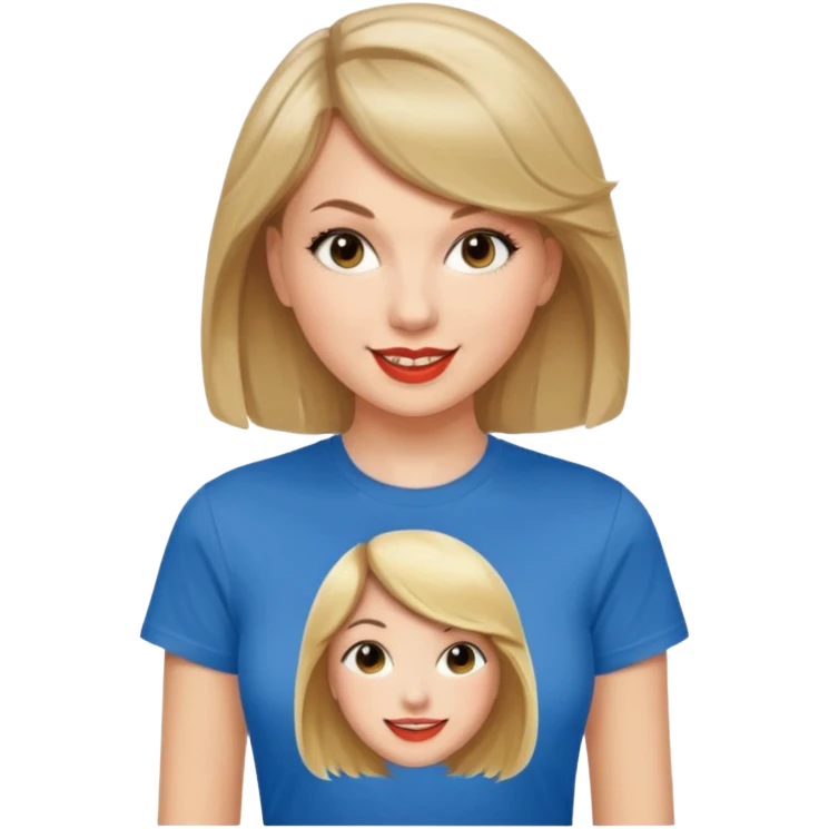Realistic portrait of women fan of Taylor Swift   emoji