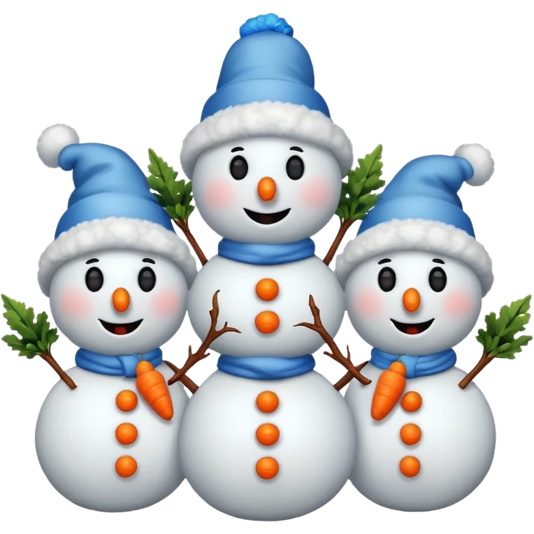 hatted snowmen  emoji