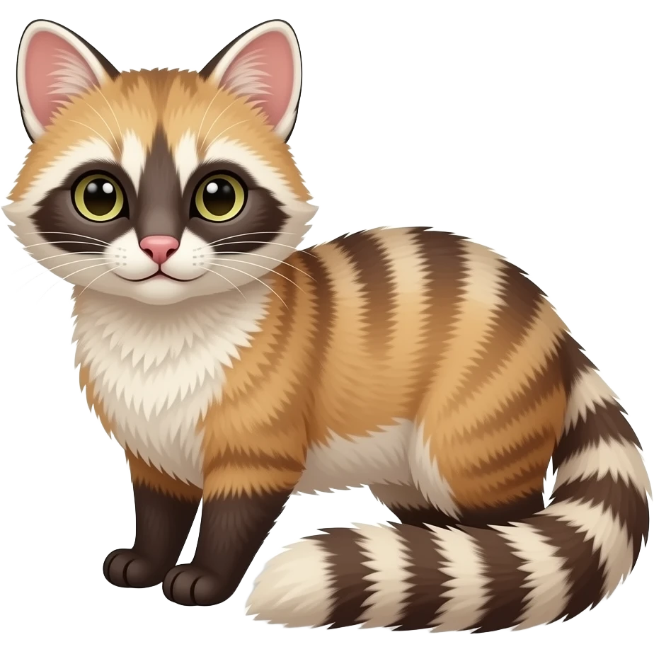 Cacomistle-tanuki-munchkin cat-oncilla-animal-hybrid (full body) emoji
