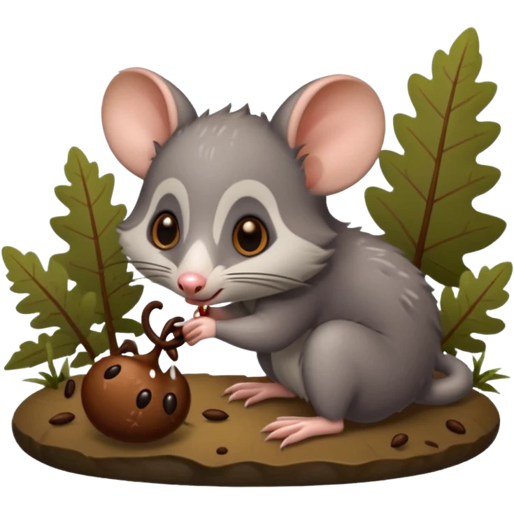 possum eating a tick emoji