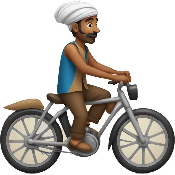 Indian man on a bike emoji