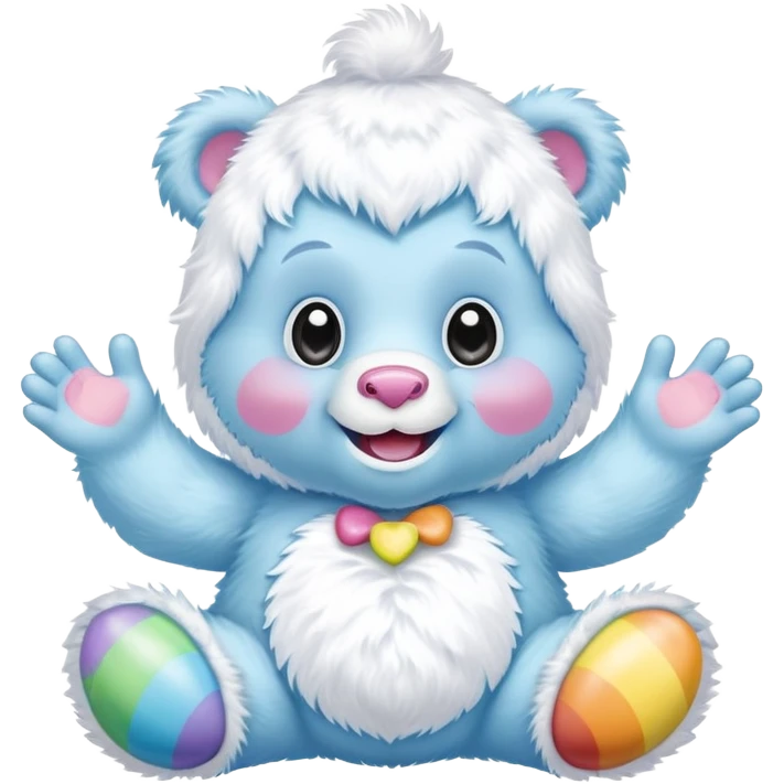 easter rainbow baby care bear  yeti emoji