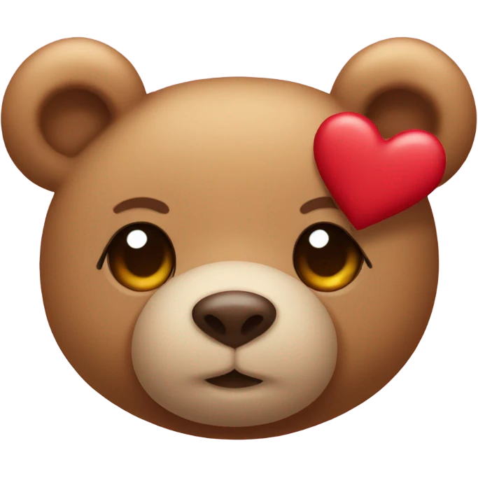 teddy bear with hearts and kisses emoji