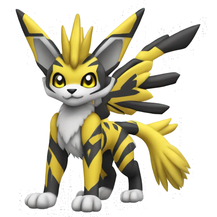 Cool Metabee Renamon Zeraora Full body emoji