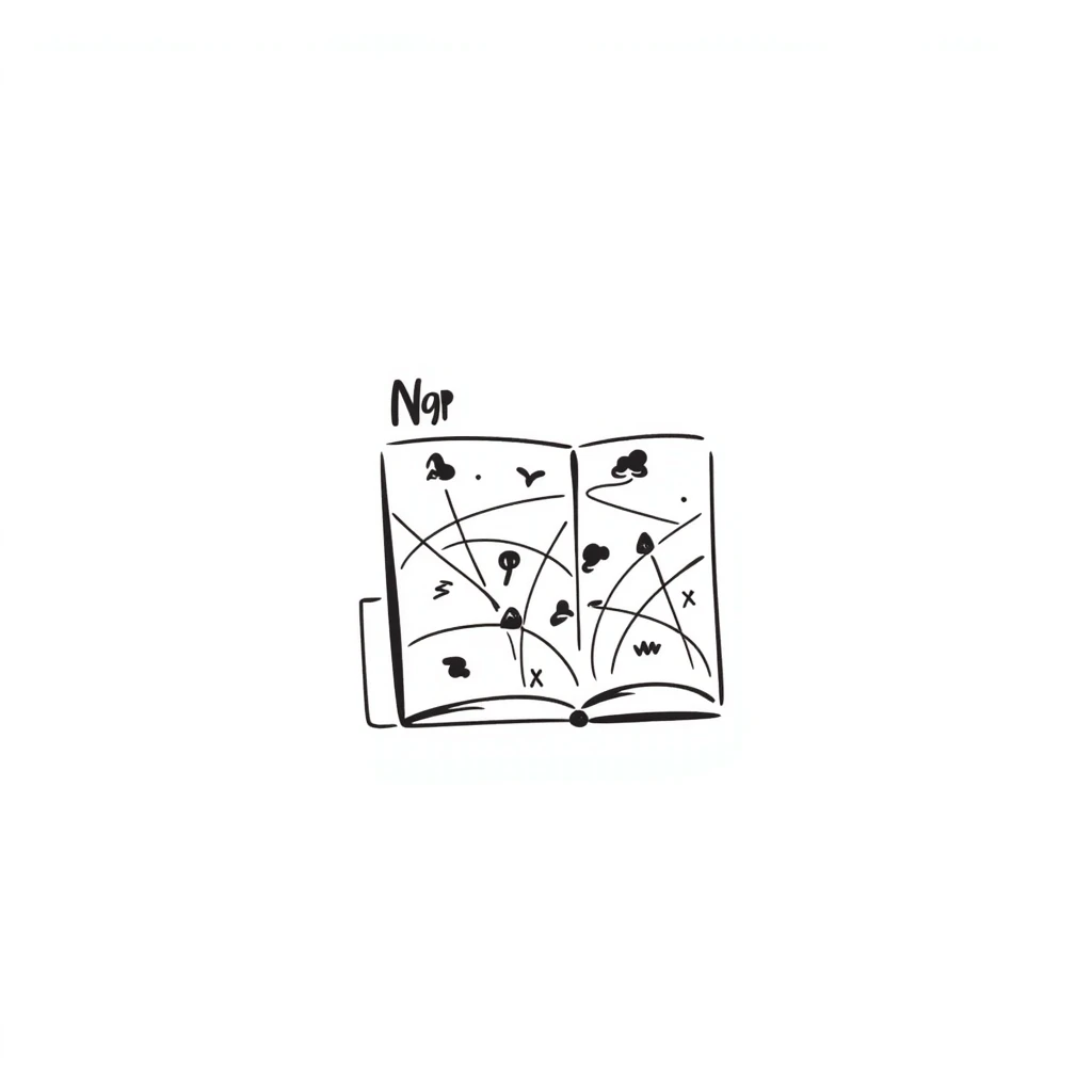 Hand-drawn folded map with delicate pathways representing emotional journeys and attraction patterns, personal reflection tool emoji