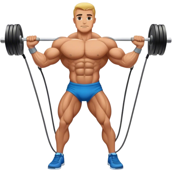 standing bodybuilder hip abduction cable machine exercise emoji