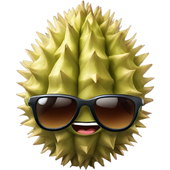 Durian wear sunglases emoji