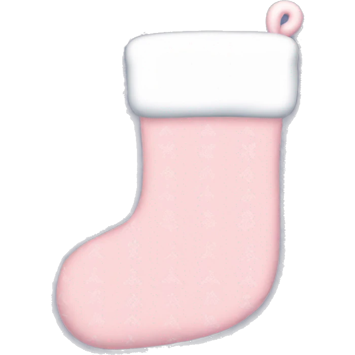 Pastel pink Christmas stocking sock   emoji