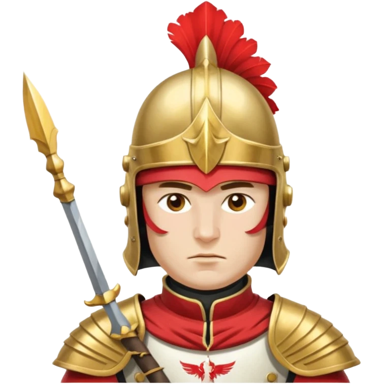 polish husaria miliatry unit, make him with a face like is the best fighter of all times emoji