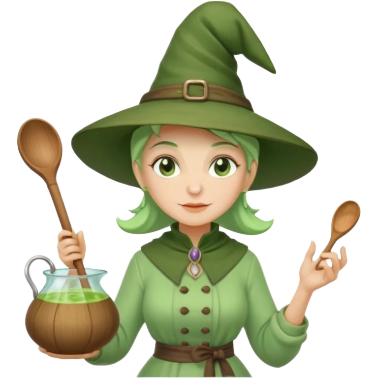 green witch cooking potion emoji