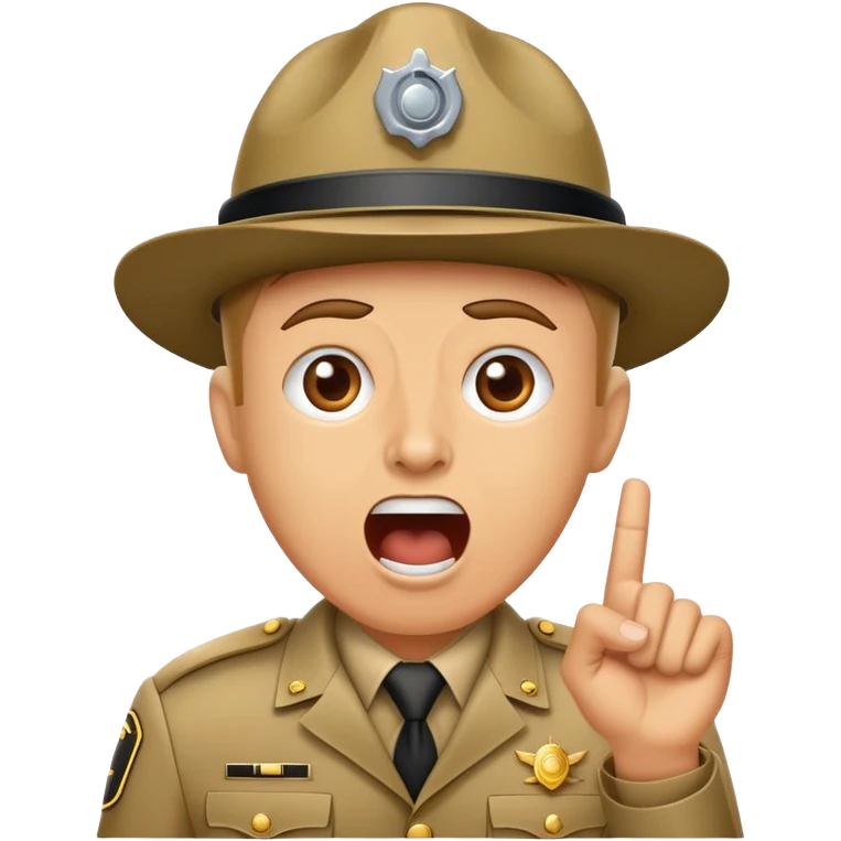 a drill sergeant yelling and coaching you to be productive emoji
