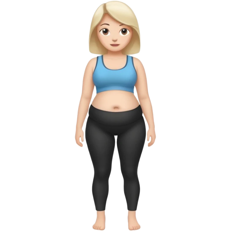 femme belly stuffing legging emoji