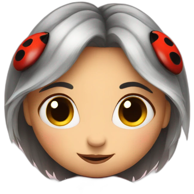 shy lady bug emoji