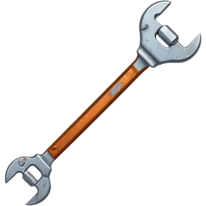 Old wrench covered in rust.



















 emoji