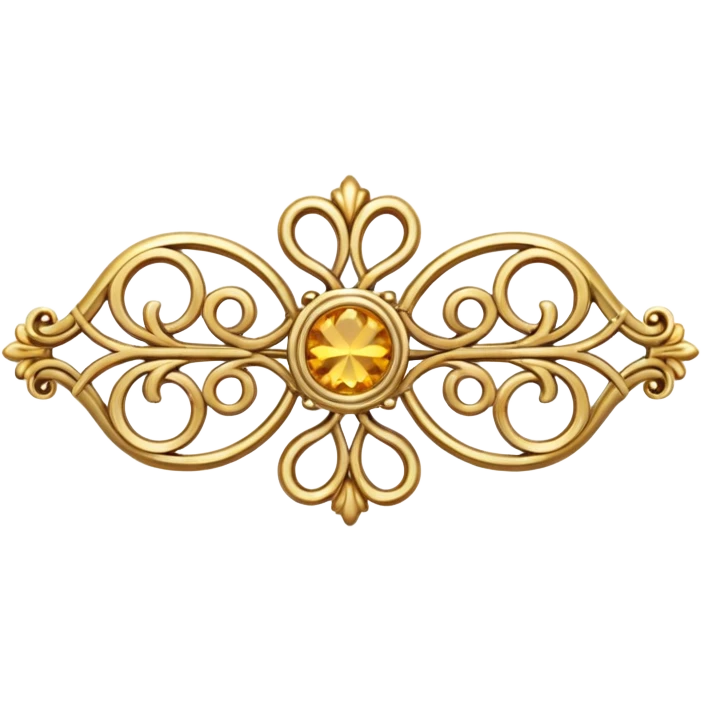 golden hair clip emoji