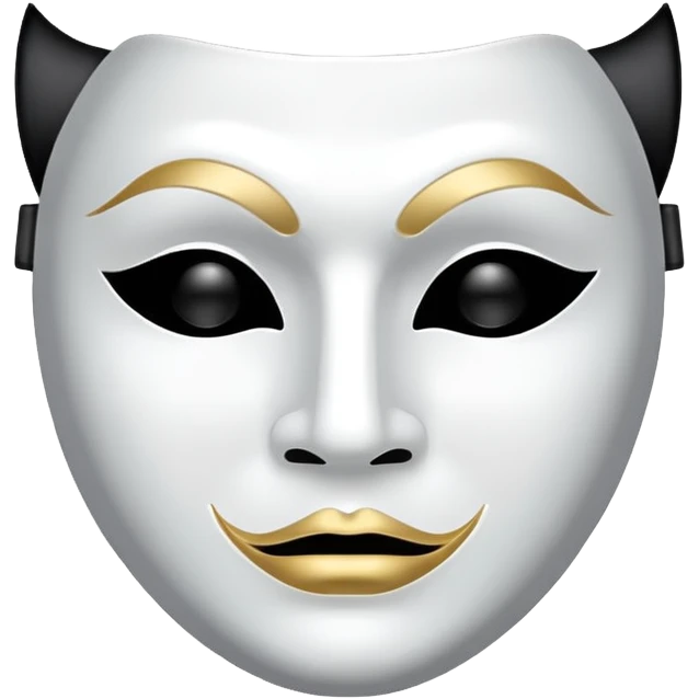  white theater mask  emoji