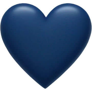 Navy blue heart  emoji