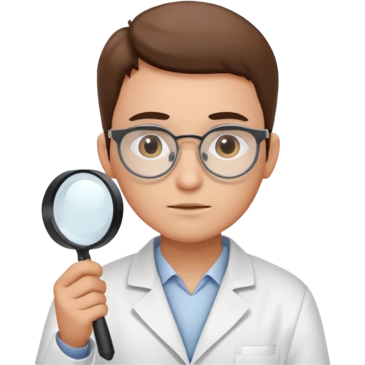 worker with magnifying glasses emoji