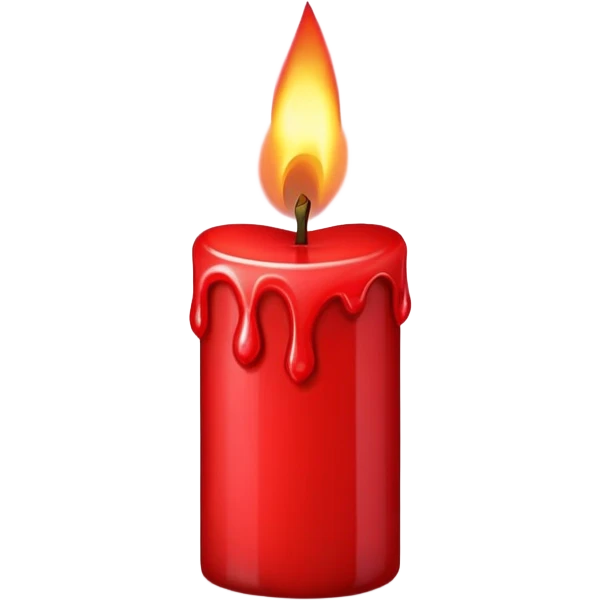 Heart shaped red candle  emoji