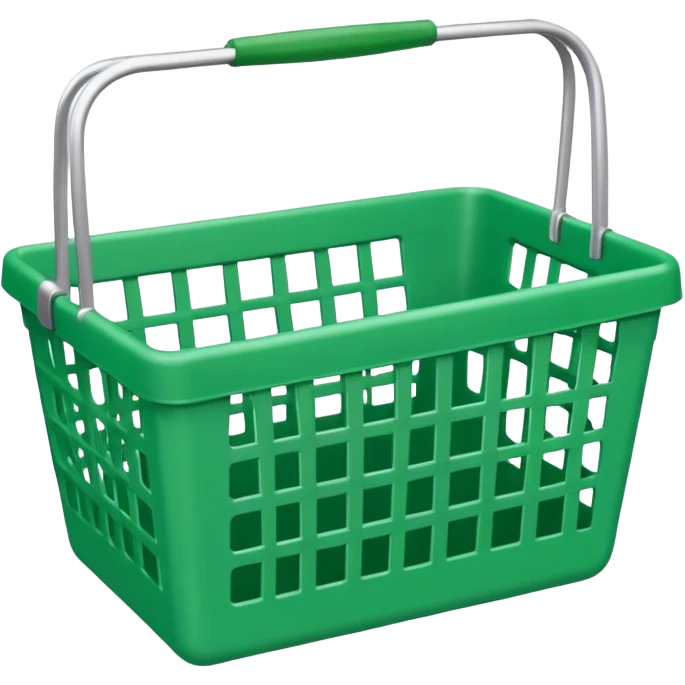 AN EMPTY GREEN SHOPPING BASKET emoji