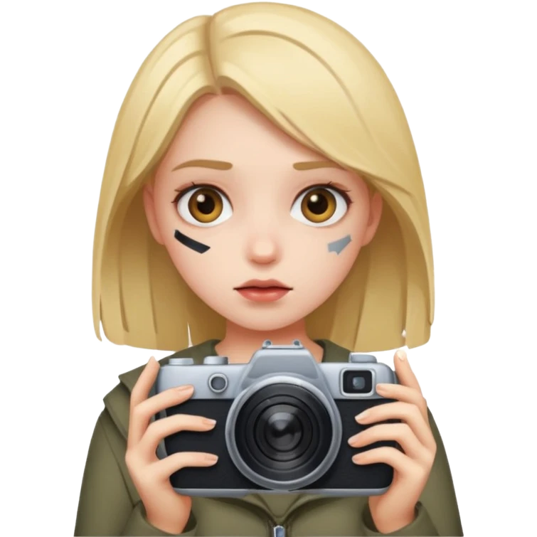 girl with broken camera emoji