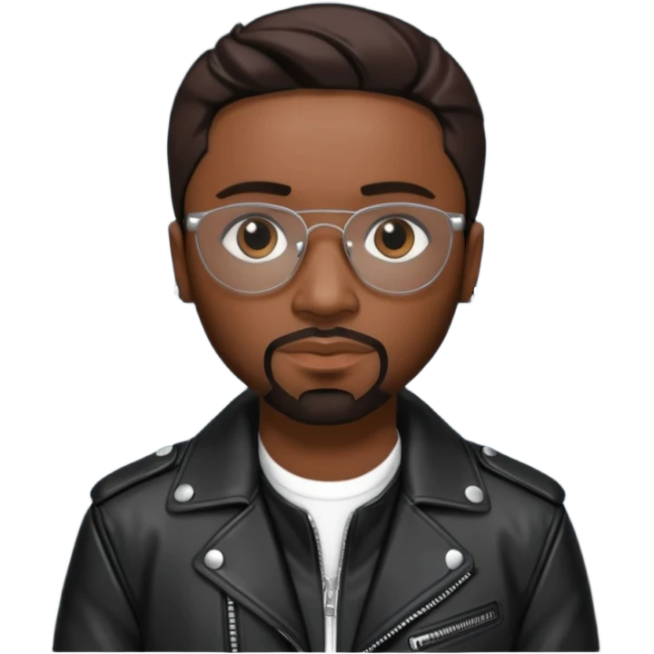 Teddy Riley with dark brown hair emoji