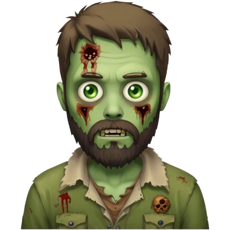 zombie with beard emoji