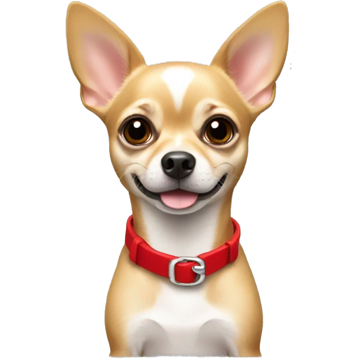 a Chihuahua with a red collar emoji