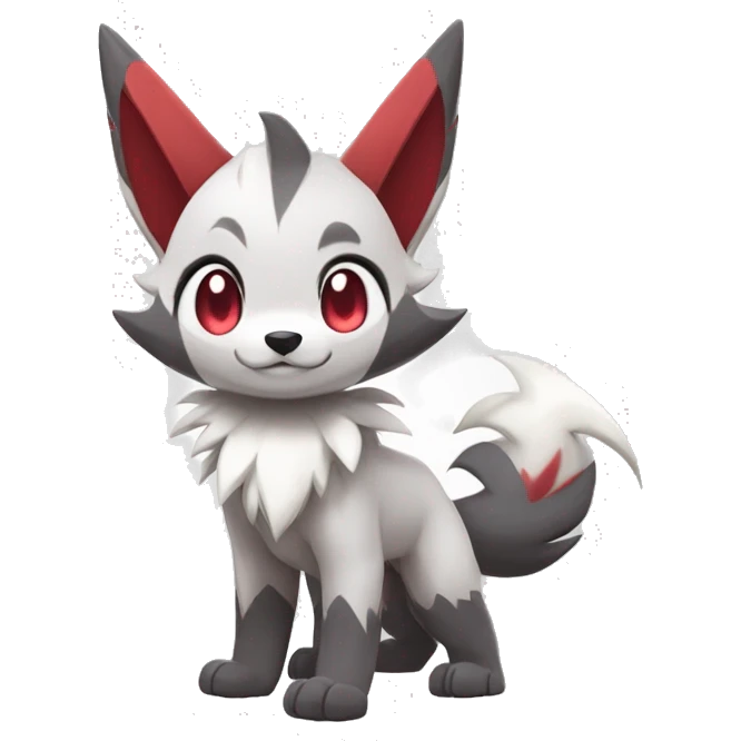 Kawaii Chibi Poochyena-Zangoose-Lycanroc-Pokémon Full Body emoji