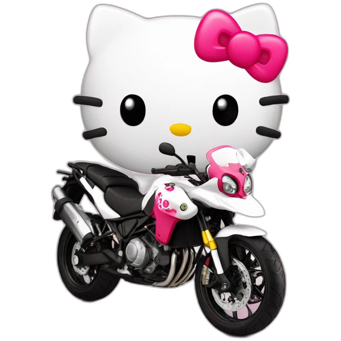 Moto benelli trk  Hello kitty piloto emoji
