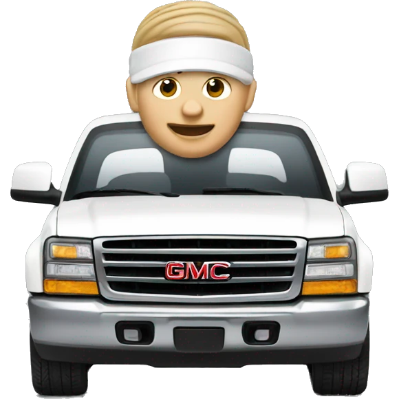 Driving a white gmc emoji