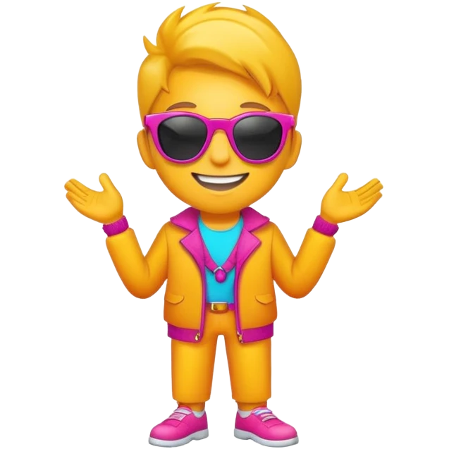 cool cartoon character with sunglasses emoji