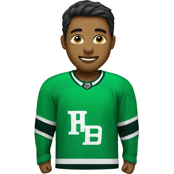 Green hockey jersey  emoji
