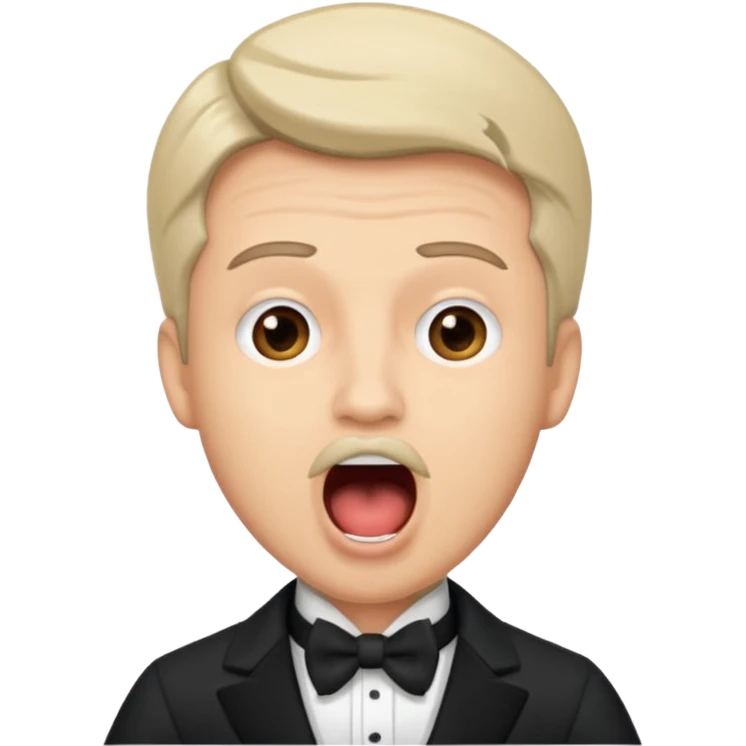 male opera singer singing emoji