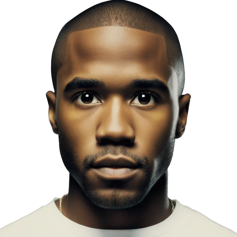 frank ocean on the cover of his album, blonde emoji