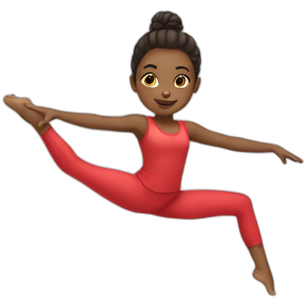 Girl doing splits emoji