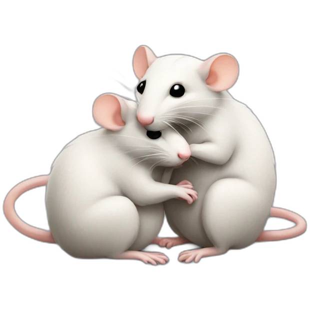 Two rats snuggling emoji