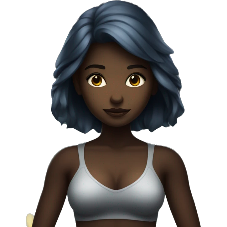 hot girl in the dark paradise, the place is symmetrical emoji
