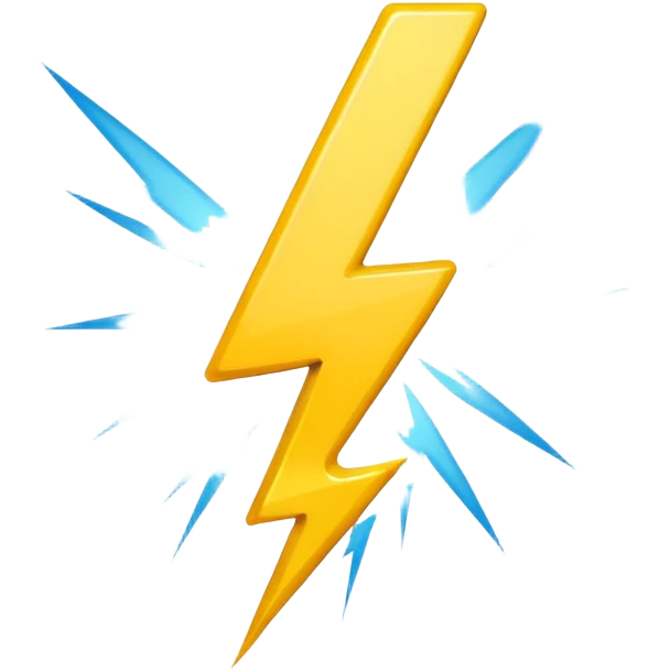 Lightning bolt exclamation mark emoji