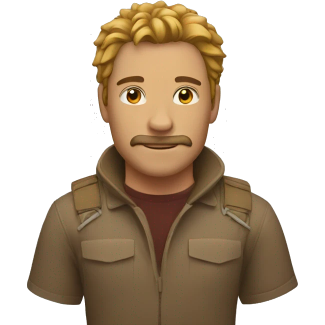 A man whith a lion emoji