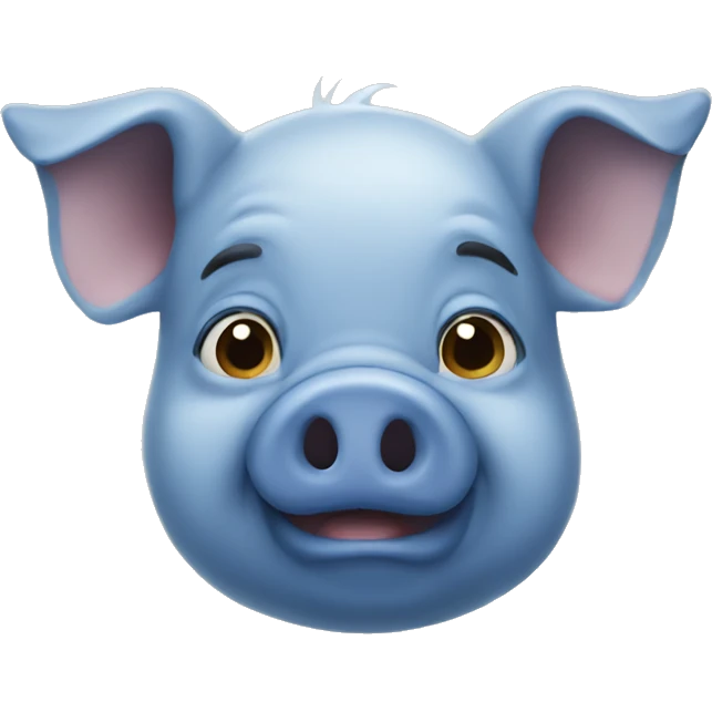 Blue pig  emoji