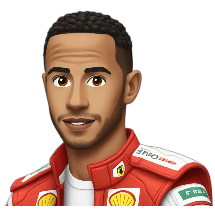 lewis hamilton in ferrari emoji