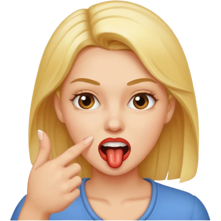 biting her finger emoji