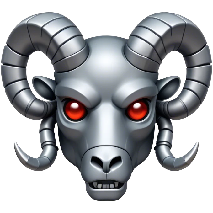 A terminator style Ram head emoji