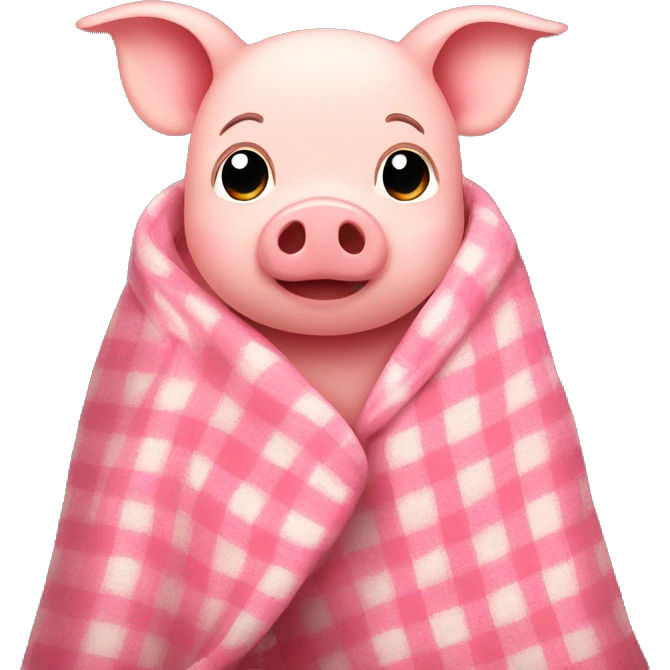 Pig wearing blanket emoji