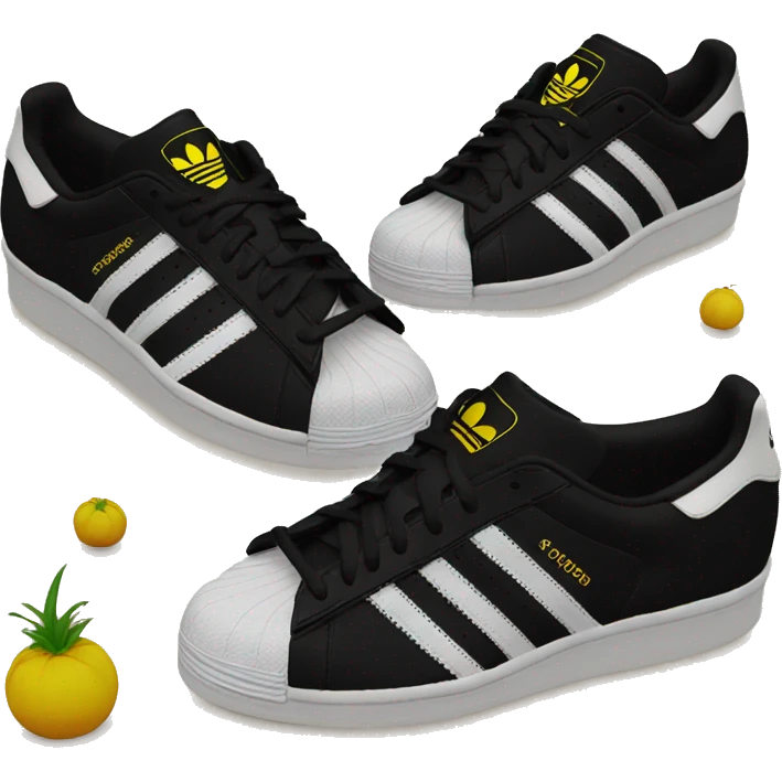 adidas superstars black  emoji