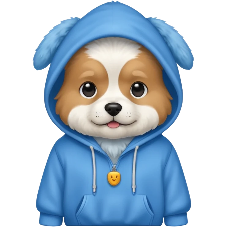 Dog wearing hoodie  emoji