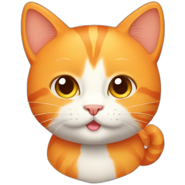 Orange cat cute emoji